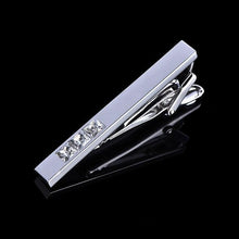 Load image into Gallery viewer, 1 Piece Feather Glasses Anchor Mustache Key Shape Silver Metal Tie Clip for Men