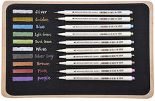Load image into Gallery viewer, 10 Colors Lot Metallic Marker Pen Soft Brush Pen For Stationery School Supplies