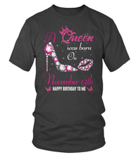 Load image into Gallery viewer, A queen was born on November 13th unisex t-shirt, women t-shirt, tank top, hoodie - Q01.DP23.C