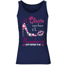Load image into Gallery viewer, A queen was born on November 01st unisex t-shirt, women t-shirt, tank top, hoodie - Q01.DP23.C