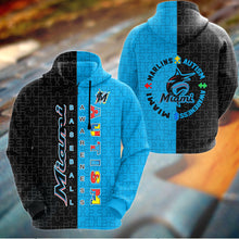 Load image into Gallery viewer, ASMMLB115 | Zipper Hoodie | Miami Marlins Set
