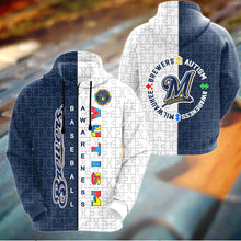 Load image into Gallery viewer, ASMMLB116 | Zipper Hoodie | Milwaukee Brewers Set