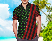 Load image into Gallery viewer, America Africa Flag Hawaiian Short Sleeve Shirt, Special Gift For African