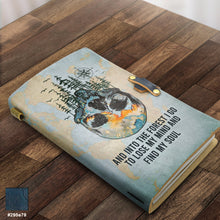 Load image into Gallery viewer, And Into The Forest Handmade Leather Cover Journal | Full-Grain Leather Cover Refillable Unlined Notebook