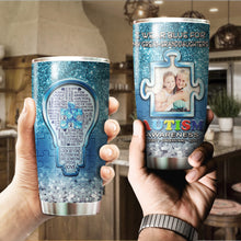 Load image into Gallery viewer, Autism Mug Customize Your Great Granddaughters Photo  I Wear Blue For My Great Granddaughters Mug Stainless Steel Tumbler 20 Oz Gift For Autism Awareness