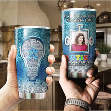 Load image into Gallery viewer, Autism Mug Customize Your Great Aunt Photo  I Wear Blue For My Great Aunt Mug Stainless Steel Tumbler 20 Oz Gift For Autism Awareness