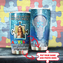 Load image into Gallery viewer, Autism Mug Customize Your Step-niece Photo  I Wear Blue For My Step-niece Mug Stainless Steel Tumbler 20 Oz Gift For Autism Awareness