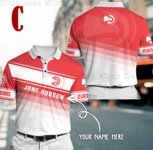 Load image into Gallery viewer, Atlanta Hawks Polo T-shirt, Atlanta Hawks Jersey shirt