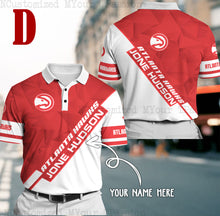 Load image into Gallery viewer, Atlanta Hawks Polo T-shirt, Atlanta Hawks Jersey shirt