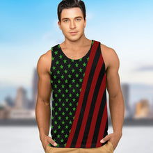 Load image into Gallery viewer, America Africa Flag Man Tank Top, Special Gift For African