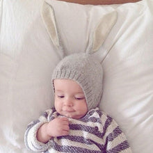Load image into Gallery viewer, Autumn Winter Toddler Infant Knitted Baby Hat Adorable Rabbit Long Ear Hat Baby