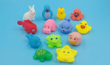 Load image into Gallery viewer, 13 Pcs Toys Colorful Soft Floating Rubber Duck Bathing Toy