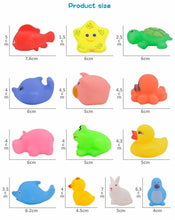 Load image into Gallery viewer, 13 Pcs Toys Colorful Soft Floating Rubber Duck Bathing Toy