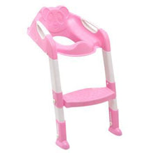 Load image into Gallery viewer, 2 Colors Baby Potty Training Seat Children's Potty Baby Toilet Seat With Adjustable Ladder Infant Toilet Training Folding Seat