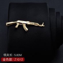 Load image into Gallery viewer, 1 Piece Feather Glasses Anchor Mustache Key Shape Silver Metal Tie Clip for Men