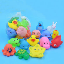 Load image into Gallery viewer, 13 Pcs Toys Colorful Soft Floating Rubber Duck Bathing Toy