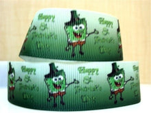 Load image into Gallery viewer, 1"(25mm) st patricks day high quality printed polyester ribbon 10 yards,DIY handmade materials,wedding gift wrap,10Yc358