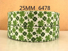 Load image into Gallery viewer, 1"(25mm) st patricks day high quality printed polyester ribbon 10 yards,DIY handmade materials,wedding gift wrap,10Yc358