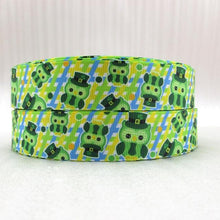 Load image into Gallery viewer, 1"(25mm) st patricks day high quality printed polyester ribbon 10 yards,DIY handmade materials,wedding gift wrap,10Yc358