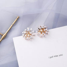 Load image into Gallery viewer, AOMU Korean Summer Blue Geometric Acrylic Irregular Hollow Circle Square Drop Earrings for Women Metal Bump Party Beach Jewelry